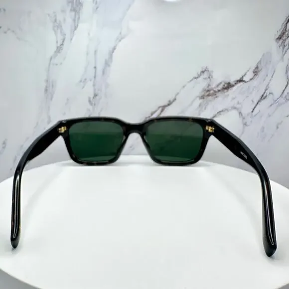 New GUCCI Sunglasses Brown Gold Red Green Web 55-20-145 mm Mens Square Gucci